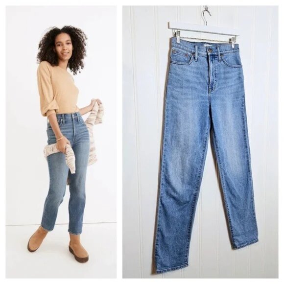Madewell Denim - Madewell The Perfect Vintage Jeans Blue Denim High Rise Straight Women's Size 26
